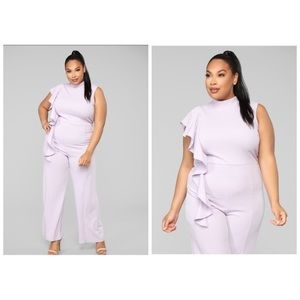 Say My Name Ruffle Jumpsuit - Lavender